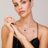 Harmony Rose Altın Onix Taşlı Pırlanta Kolye