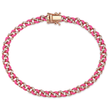 Neomi River Pembe Mineli Pırlanta Bileklik